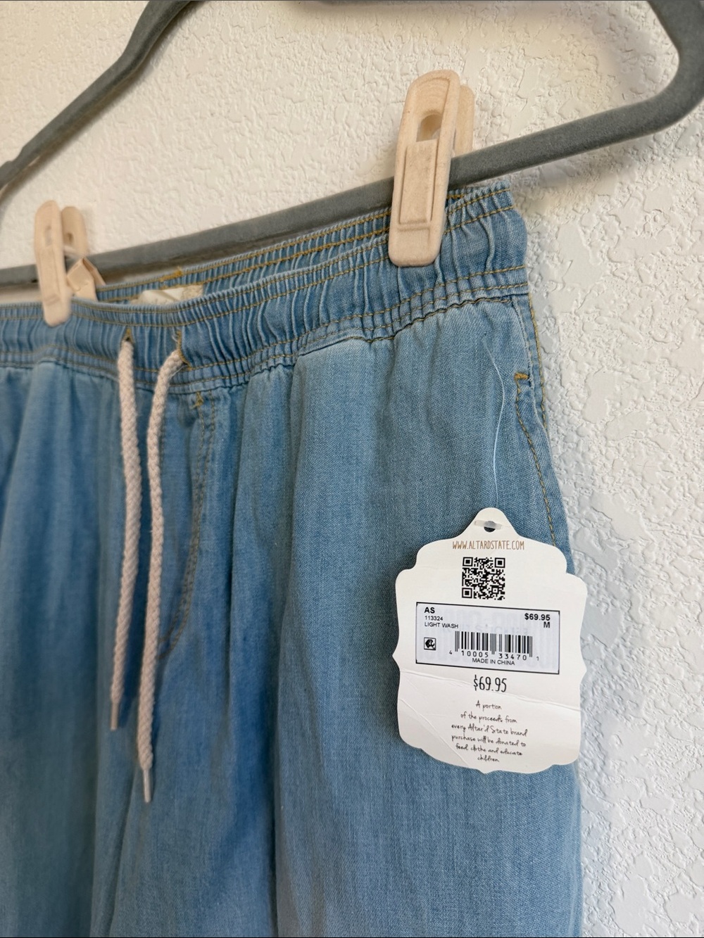 Altar'd State Light Blue Wide Leg Pants - Picture 3 of 6